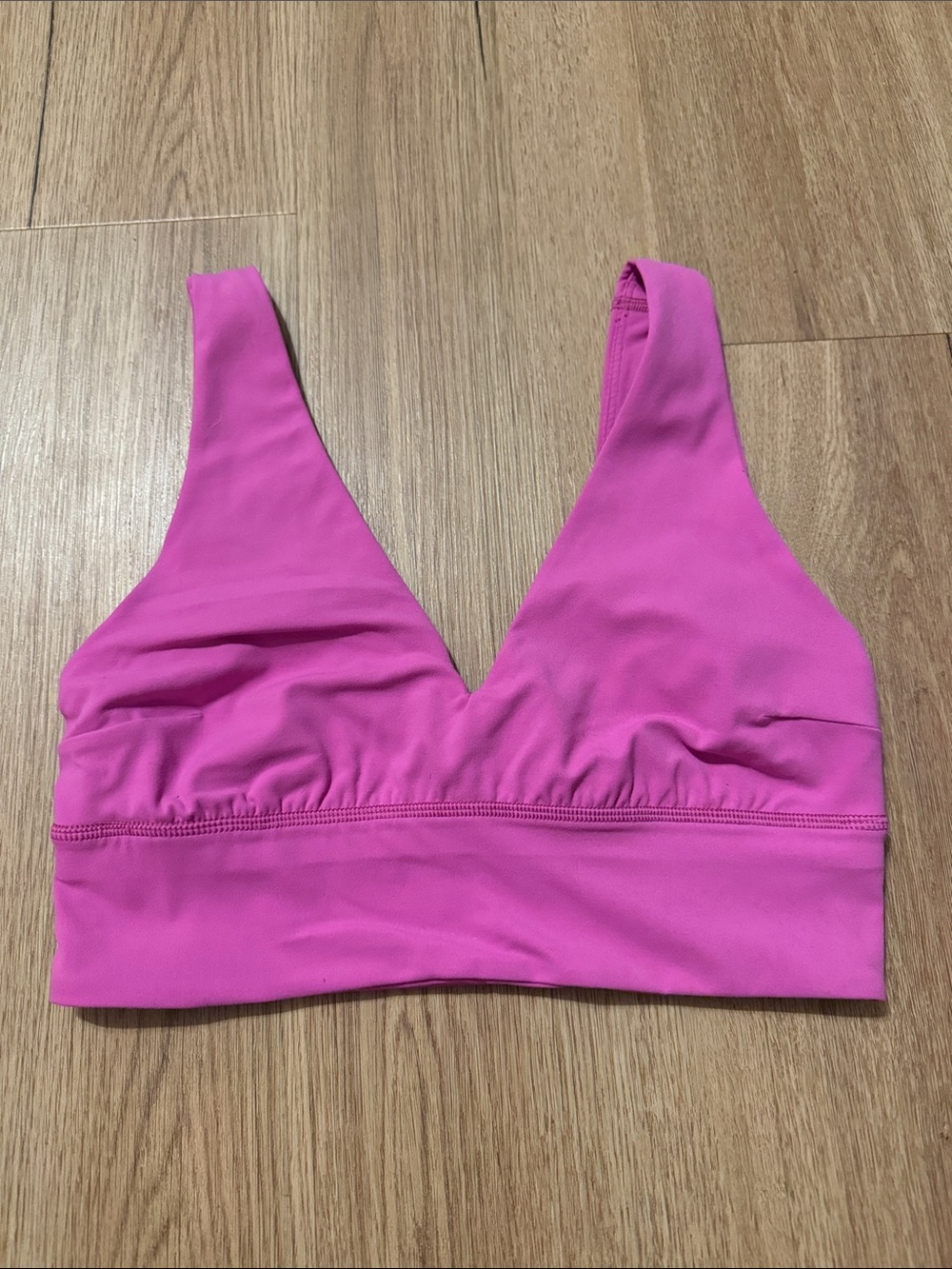 lululemon athletica Hot Pink V-Neck Sports Bra